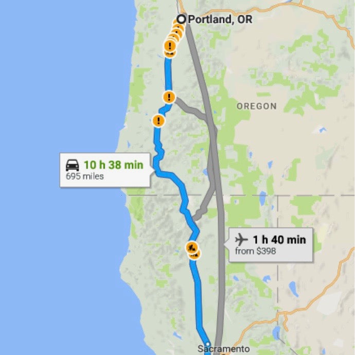 Our Crazy West Coast Road Trip Begins - Leg 1: Portland to Santa Cruz