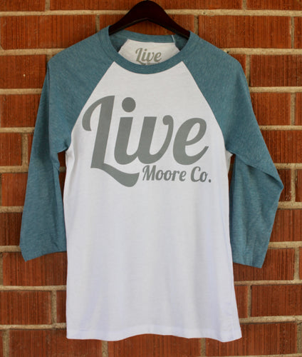 Denim Baseball Live Moore Tee