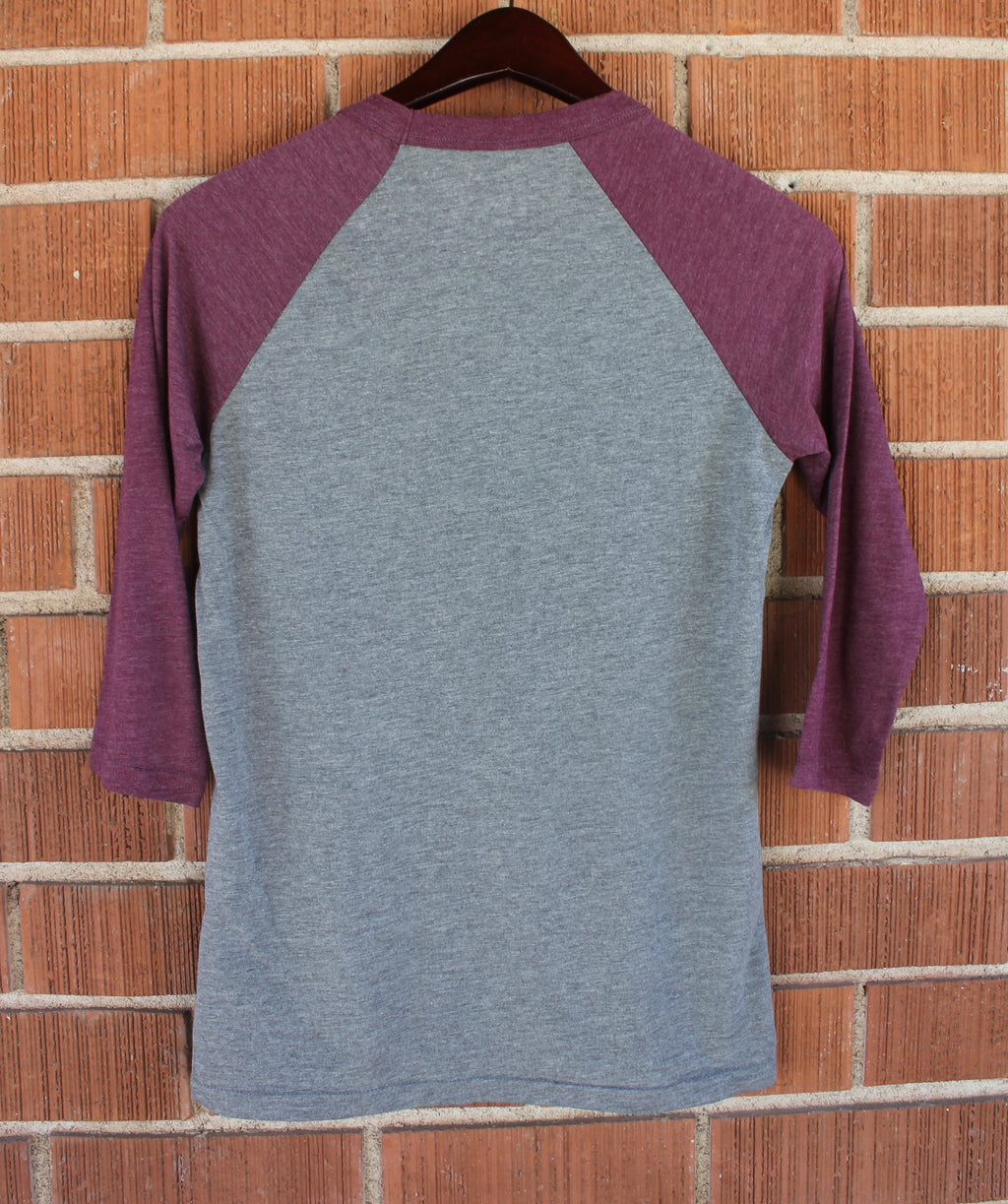 Maroon & Grey Baseball Live Moore Tee